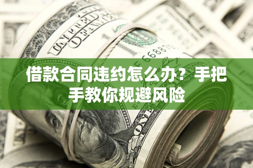 济南借款合同违约怎么办？手把手教你规避风险