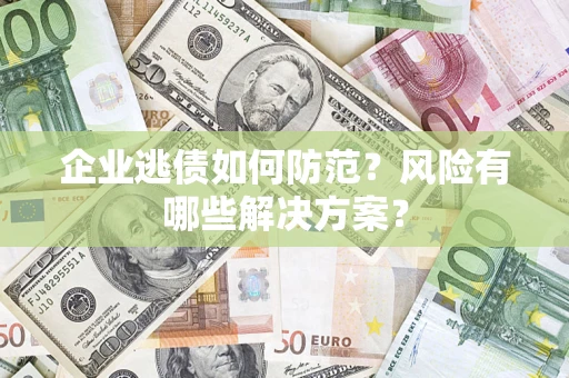 济南企业逃债如何防范？风险有哪些解决方案？