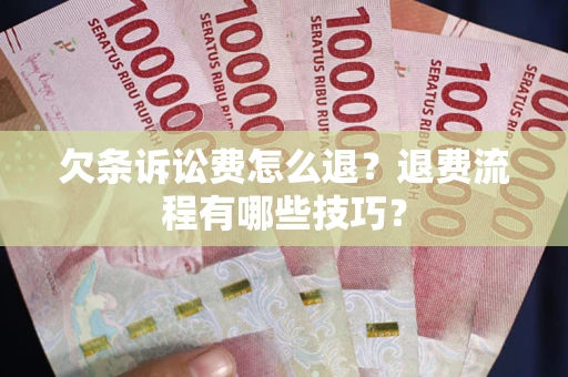 济南欠条诉讼费怎么退？退费流程有哪些技巧？