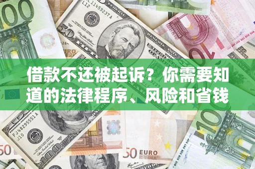 济南借款不还被起诉？你需要知道的法律程序、风险和省钱技巧