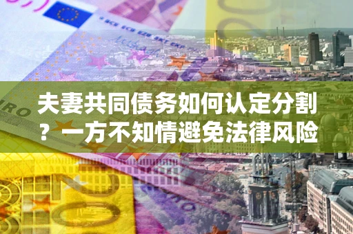 济南夫妻共同债务如何认定分割？一方不知情避免法律风险必看！